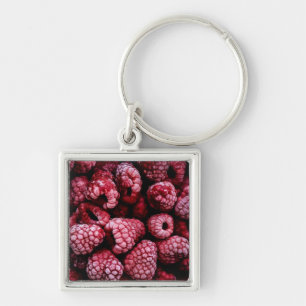 Raspberries Fresh Red Key Ring