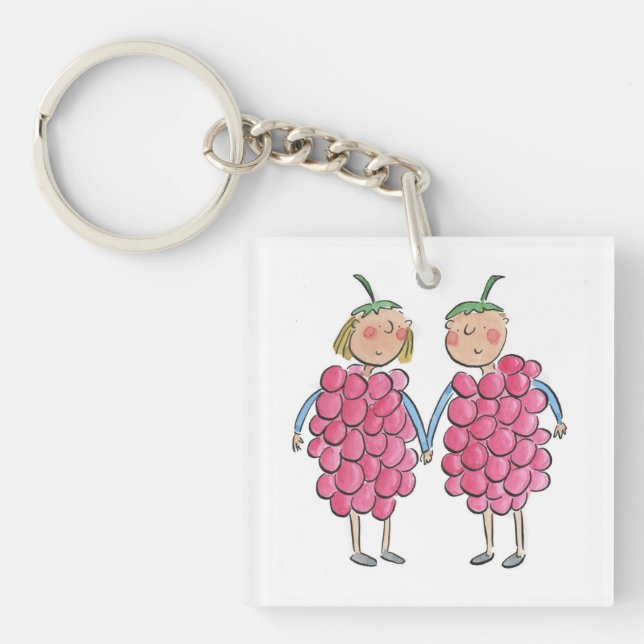 Raspberries Key Ring (Front)