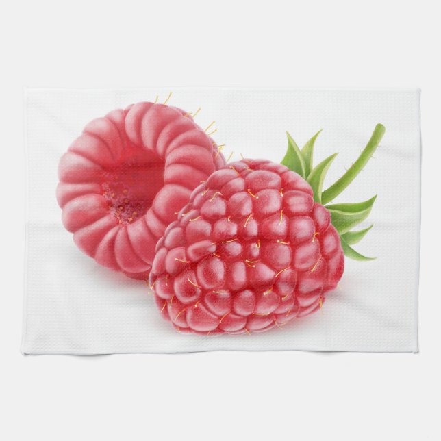 Raspberries Tea Towel (Horizontal)