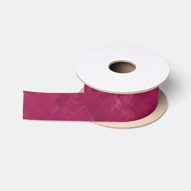 Raspberry abstract grunge pattern. satin ribbon (Spool)