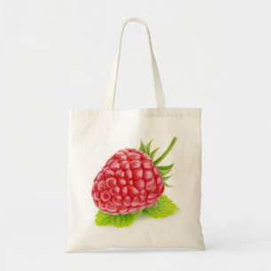 Raspberry and mint tote bag