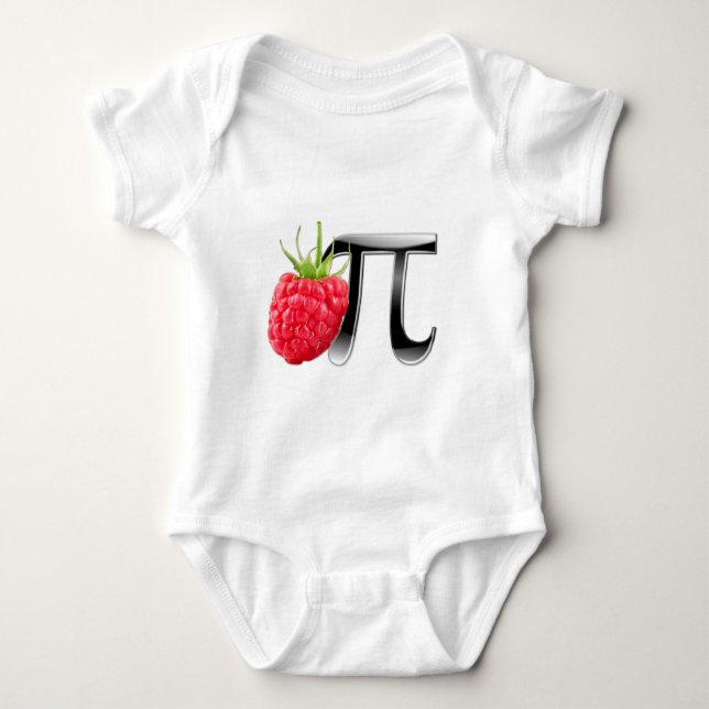 Raspberry and Pi symbol Baby Bodysuit (Front)