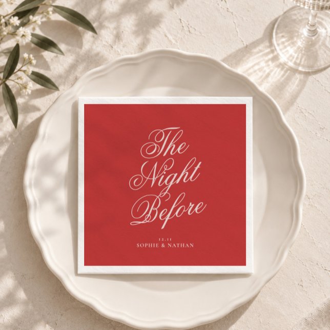 Raspberry Blush Rehearsal Dinner Napkins (Creator Uploaded)