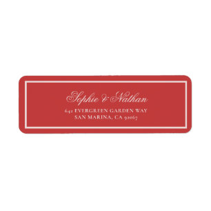 Raspberry Blush Wedding Return Address Label