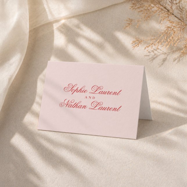 Raspberry Blush Wedding Thank You Card (Creator Uploaded)