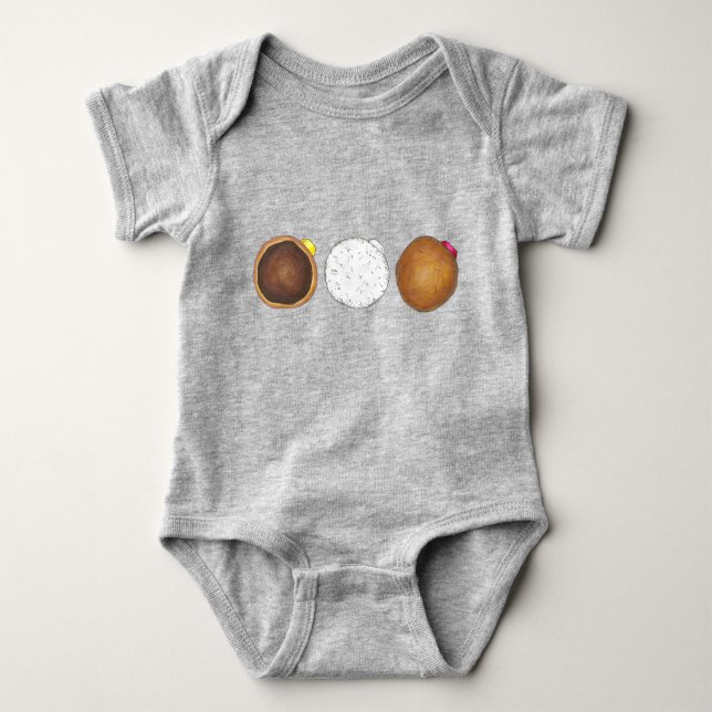 Raspberry Boston Creme Filled Doughnut Doughnut Fo Baby Bodysuit (Front)