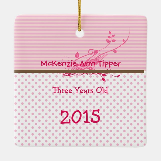 Raspberry Bright Pink Dots Photo Ornament (Back)