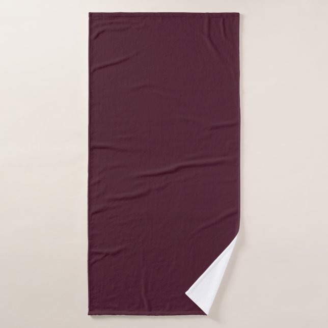 Raspberry Burgundy, Solid Burgundy  Bath Towel (Bath Towel)