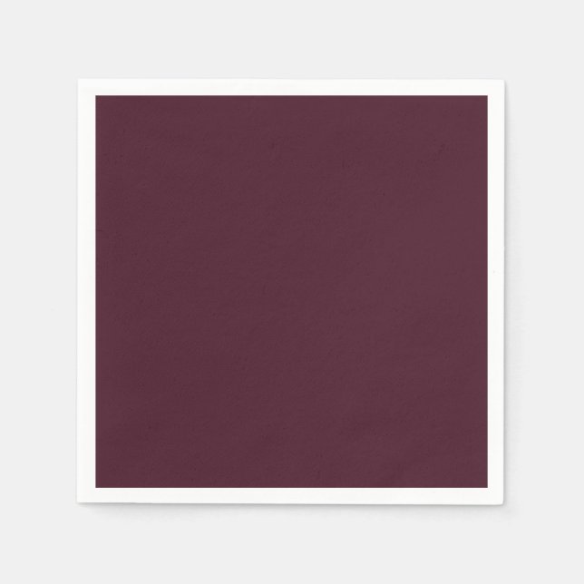 Raspberry Burgundy, Solid Burgundy  Napkin (Front)