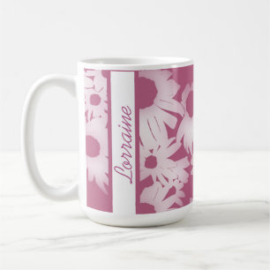 Raspberry Colour Me Daisies Coffee Mug