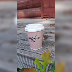Raspberry Cream Pink Disposable Coffee Cups