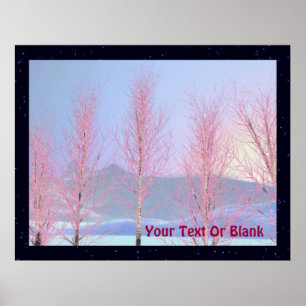 Raspberry Creme Birch Poster