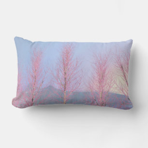 Raspberry Creme Birch Throw Pillow
