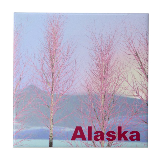 Raspberry Creme Birch Tile (Front)