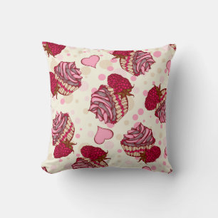Raspberry Cupcakes Cushion
