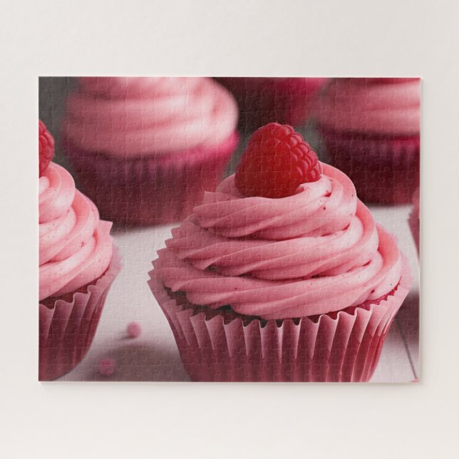 Raspberry Cupcakes Jigsaw Puzzle (Horizontal)