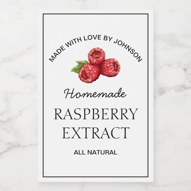 Raspberry Extract Label (Single Label)
