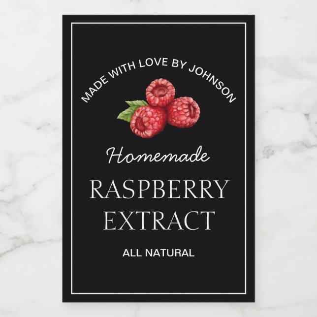 Raspberry Extract Label (Single Label)
