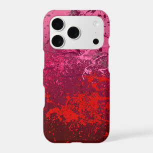 Raspberry Flurry: Abstract spatter art