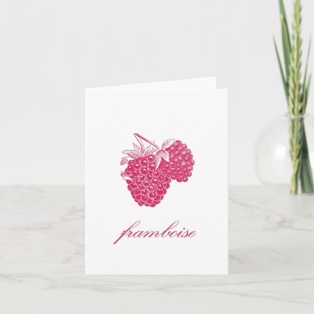 Raspberry (Framboise) Notecard (Front)