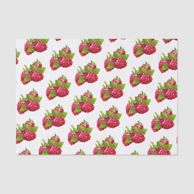 Raspberry Fruit Canning Tissue Paper (Front)