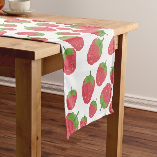 Raspberry Fruit Design Short Table Runner (In Situ)