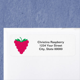Raspberry Fruit Pink Personalise Return Address