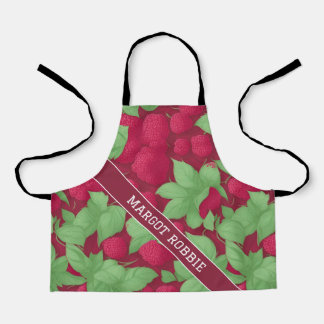 Raspberry Geometric Colourful Personalised Pattern Apron