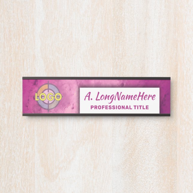 Raspberry Hot Pink Professional Creative Office Door Sign (Front)