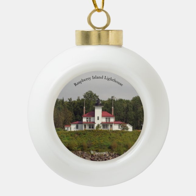 Raspberry Island Lighthouse ornament (Front)