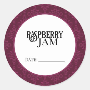 Raspberry Jam Canning Lid Labels
