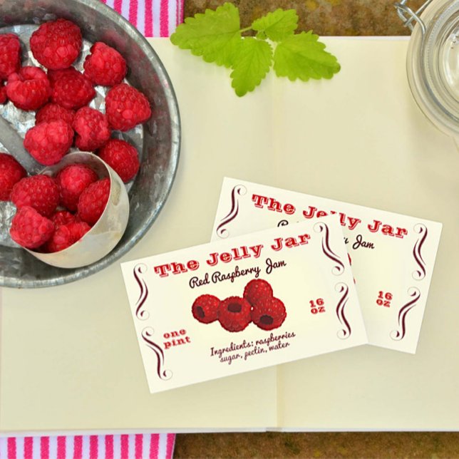 Raspberry Jam Home Canning Business Food Label (Creator Uploaded)