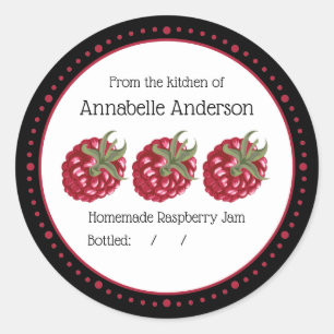 Raspberry Jam Label Modern Minimalist Personalise