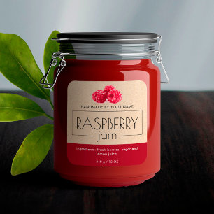 Raspberry Jam Product Label Stickers Packaging
