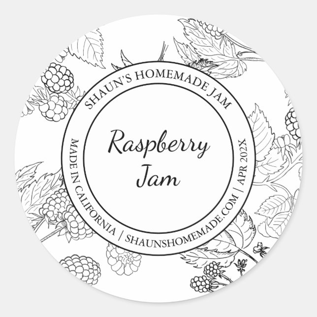 Raspberry Jam Sketch Modern label (Front)