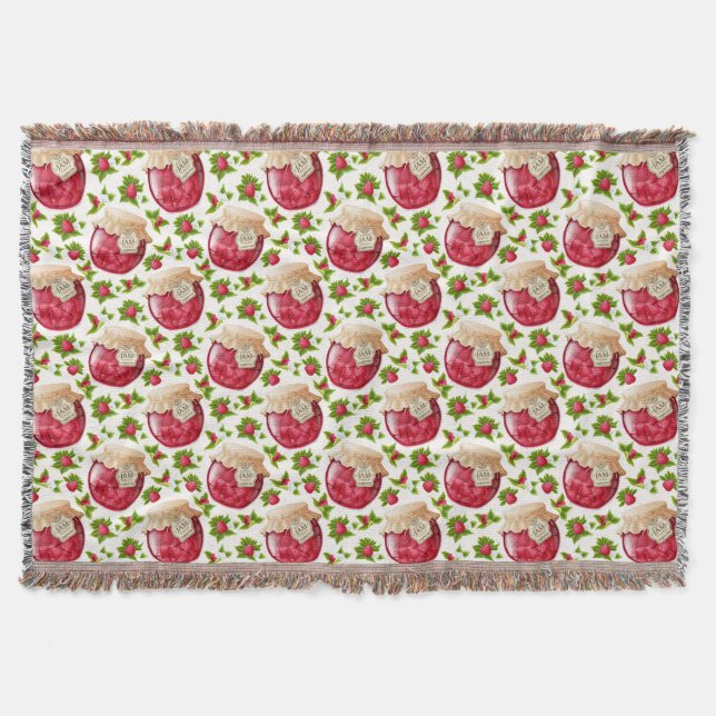 Raspberry Jam Throw Blanket (Front)