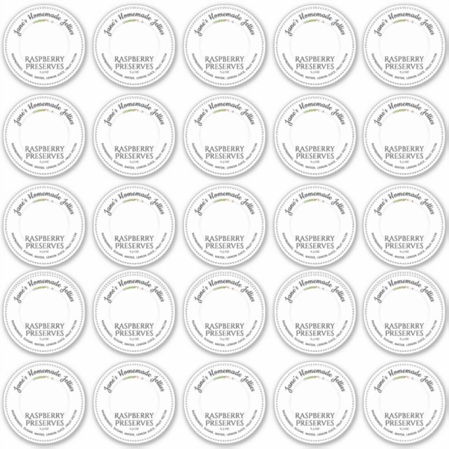 Raspberry Jelly 2.5" Wide Mouth Mason Jar Lid  (Front)