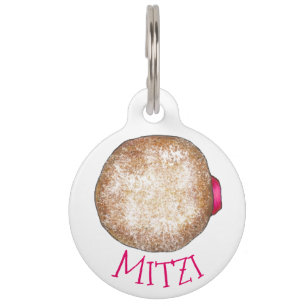 Raspberry Jelly Doughnut Doughnut Breakfast Foodie Pet Tag