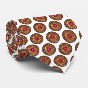 Raspberry Linzer Torte Christmas Cookie Holiday Tie
