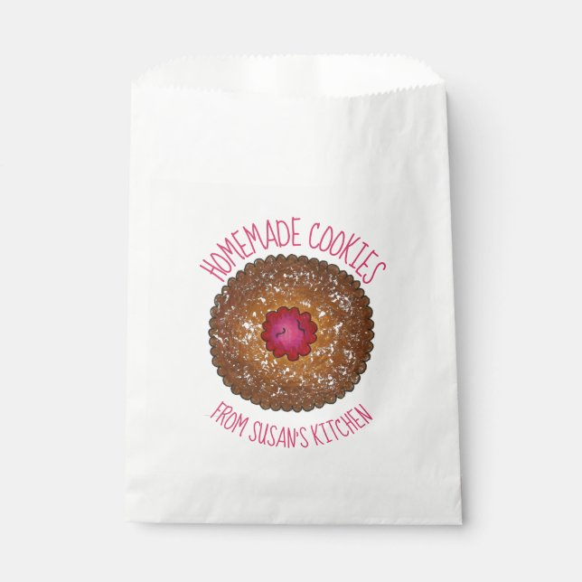 Raspberry Linzer Torte Homemade Cookies Baked By Favour Bags (Front)