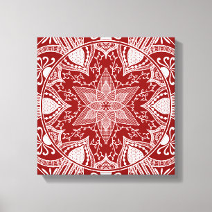 Raspberry Mandala Canvas Print