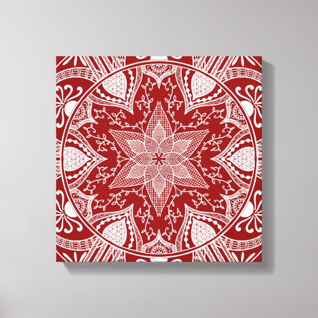 Raspberry Mandala Canvas Print (Front)
