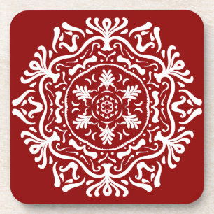 Raspberry Mandala Coaster