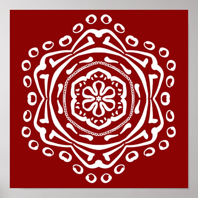 Raspberry Mandala Poster (Front)