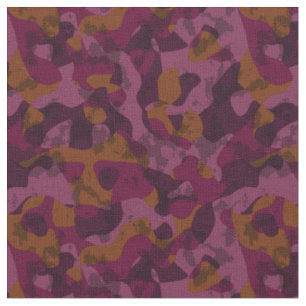 Raspberry, Mulberry, marron and nutmeg camo  Fabric