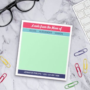 Raspberry Navy Mint A Note From the Mum of