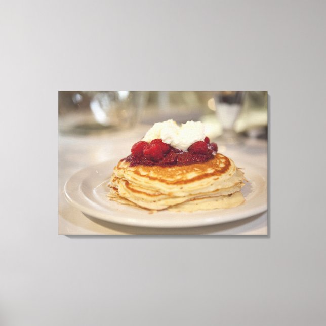 Raspberry pancakes canvas print (Front)