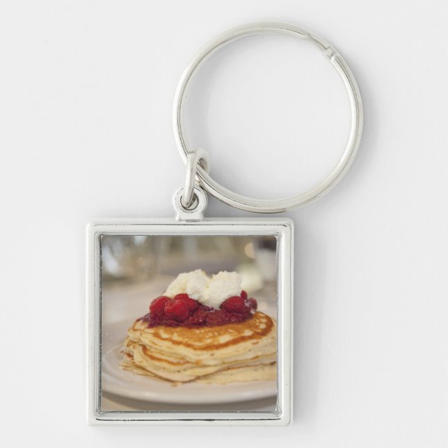 Raspberry pancakes key ring (Front)