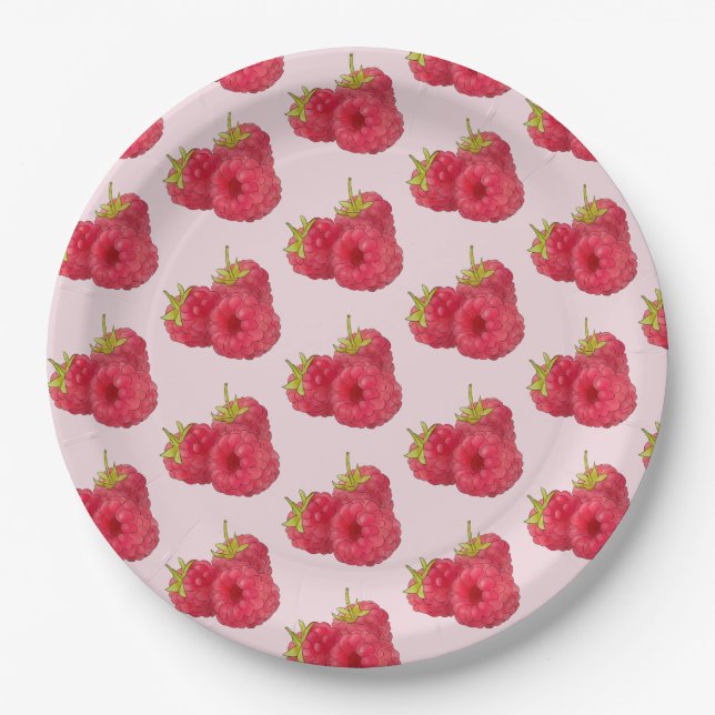 raspberry paper plate (Front)