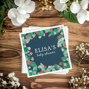 Raspberry Patch Cute Colourful CUSTOM BABY SHOWER Napkin